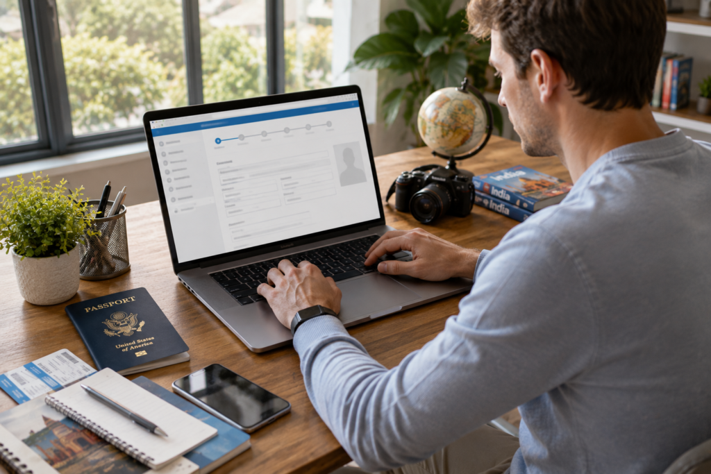 Most eligible American tourists can complete their India e-Visa application online before travelling.