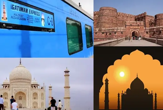 Taj Mahal tour by Gatimaan Express train